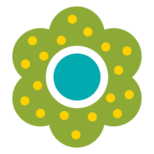 Grünes Blumensymbol 6 PNG-Design