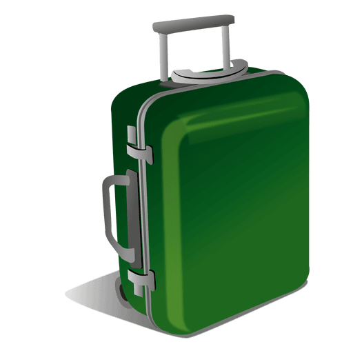 Green luggage PNG Design