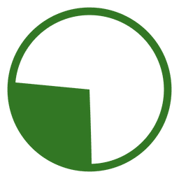 Gráfico circular verde Diseño PNG