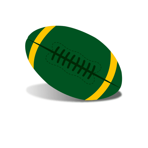 Green rugby ball PNG Design