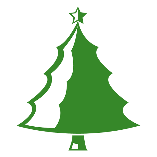 Green symbollic christmas tree PNG Design