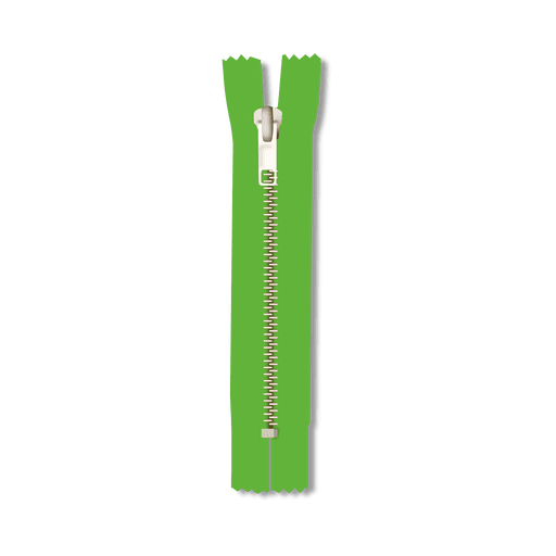 Green zipper PNG Design