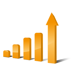 Gráficos de barras en crecimiento Diseño PNG