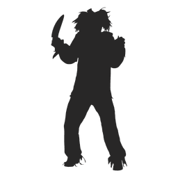 Silueta de disfraz de niño de halloween Diseño PNG