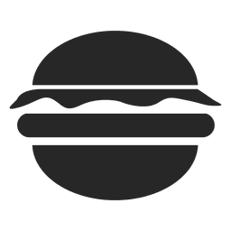 Ícone plano de hambúrguer