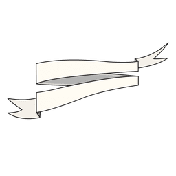 Fita dobrada desenhada à mão Desenho PNG