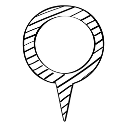 Marcador de localização desenhado à mão Desenho PNG