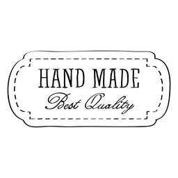 Hand made quality label PNG Design