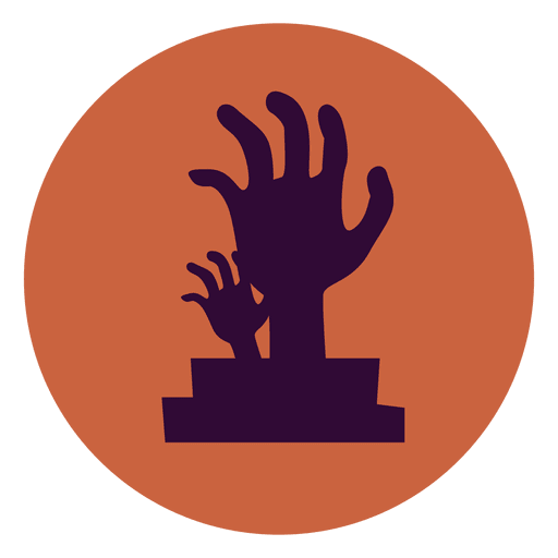 Icono de círculo de cementerio de manos Diseño PNG