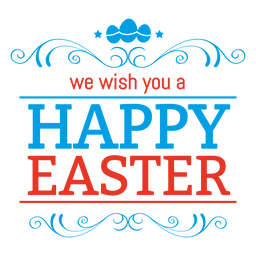 Insignia de pascua feliz 1 Diseño PNG