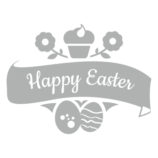 Happy easter chalk emblem 2 - Transparent PNG & SVG vector ...