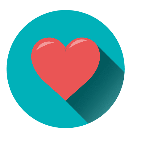 Icono de círculo de corazón Diseño PNG