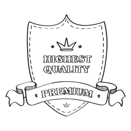 Highest quality shield label PNG Design