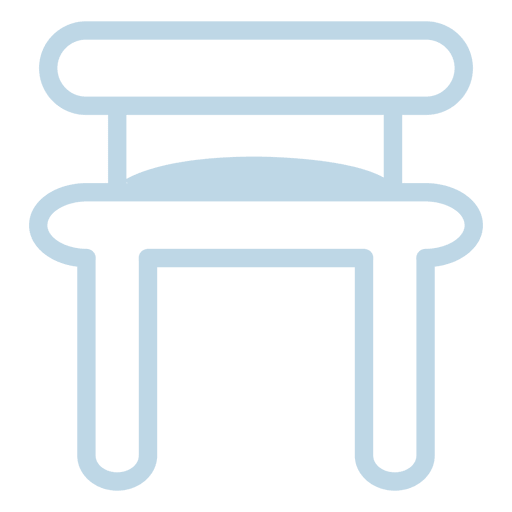 Ícone da linha de cadeira doméstica Desenho PNG