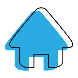 Blaue Hausikone nach Hause PNG-Design
