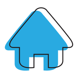 Home blue house icon PNG Design