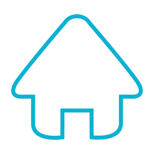 Home stroke icon em azul Desenho PNG