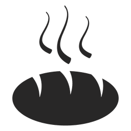 Icono de pan caliente Diseño PNG