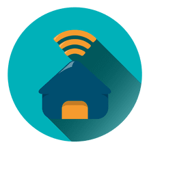 Icono de círculo de wifi de casa Diseño PNG
