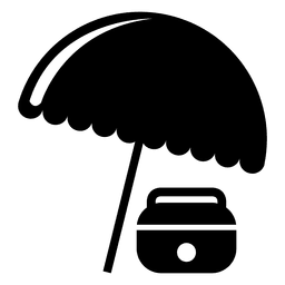 Balde de gelo com guarda-chuva Desenho PNG