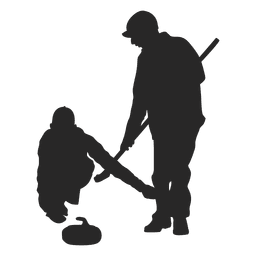 Eis Curling Silhouette 1 PNG-Design