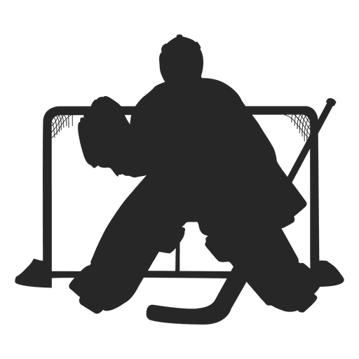 Eis hokey Keeper Silhouette PNG-Design