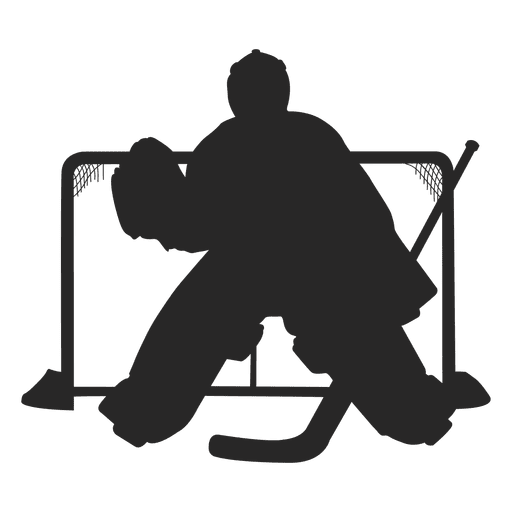 Ice hokey keeper silhouette PNG Design