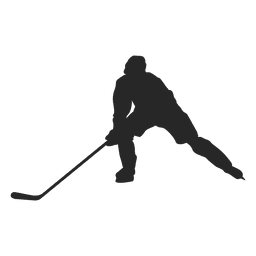 Eis Hokey Spieler Silhouette spielen PNG-Design