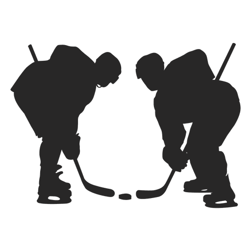 Ice hokey players silhouette PNG Design