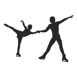 Ice skating couple dance PNG Design