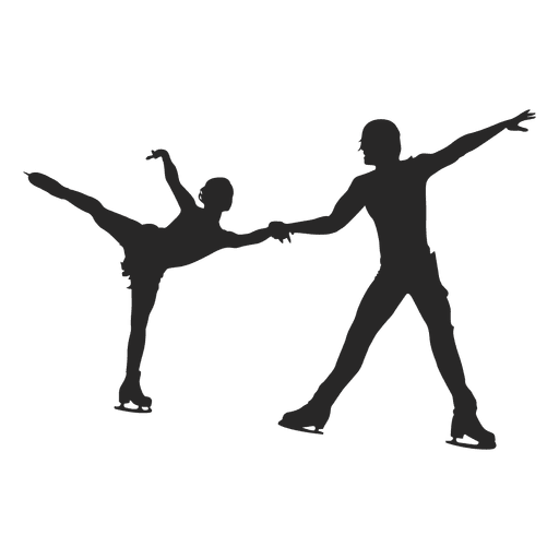 Casal de patinação no gelo dança Desenho PNG