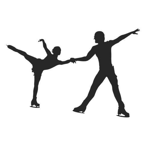Ice skating couple dance PNG Design