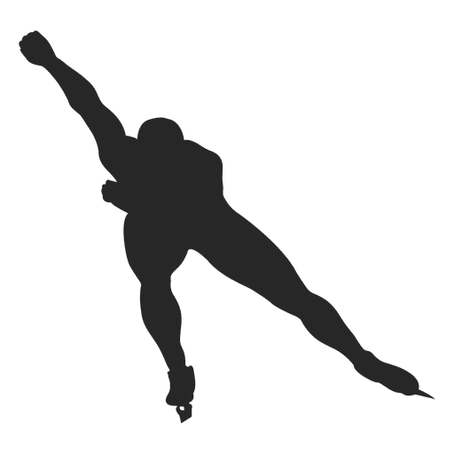 Ice skating silhouette PNG Design