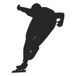 Ice skating silhouette 1 PNG Design