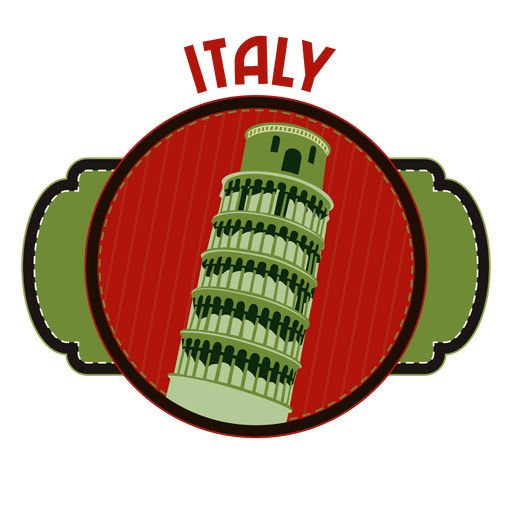 Italy landmark emblem PNG Design