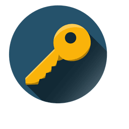 Icono de llave redonda Diseño PNG