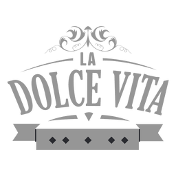 Insignia de la dolce vita Diseño PNG