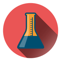Ícone de círculo de frasco de laboratório Desenho PNG