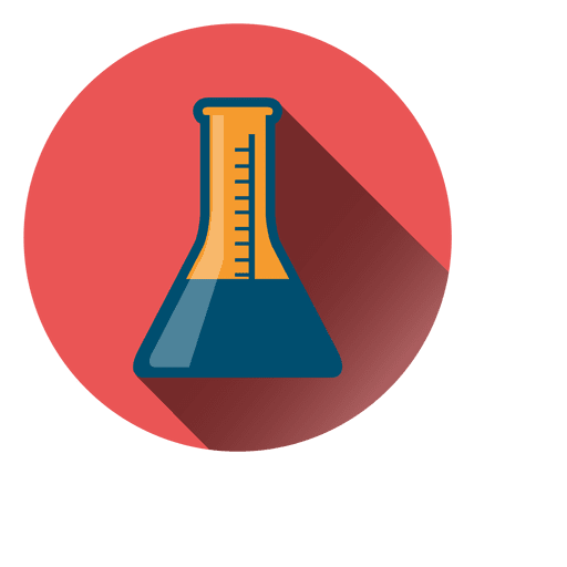 Laboratory flask circle icon PNG Design