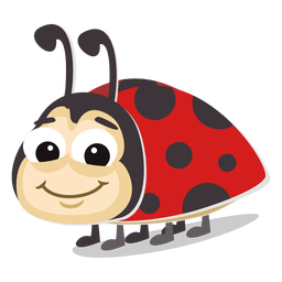 Marienkäfer-Cartoon PNG-Design