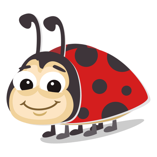 Ladybug cartoon PNG Design