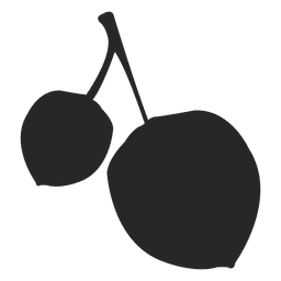 Silueta de fruta de limón Diseño PNG