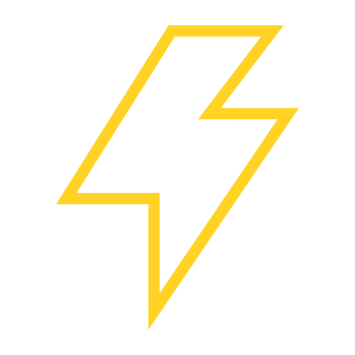 Lightning bolt stroke icon