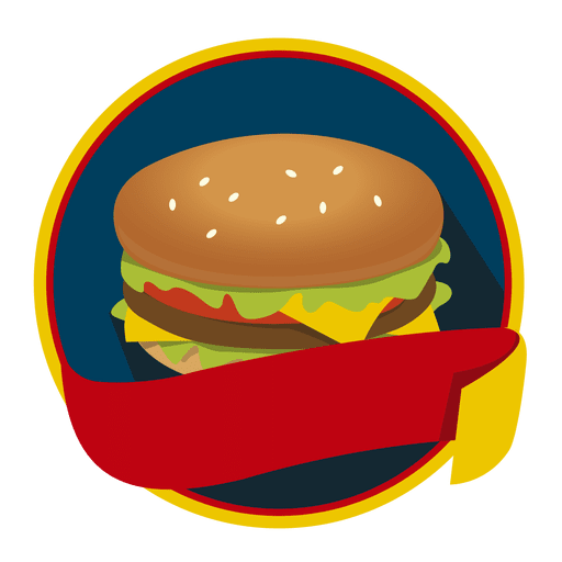 Hambúrguer com logotipo fast food - Baixar PNG/SVG ...