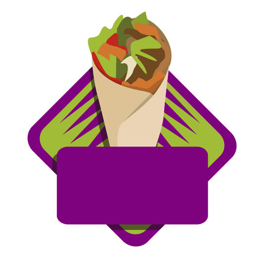 Logo kebab wrap fast food Desenho PNG