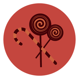 Lollypop candy circle icon