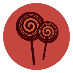 Ícone do círculo Lollypop Desenho PNG
