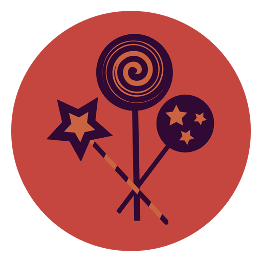 Icono de círculo de piruletas Diseño PNG