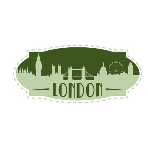 London landmark emblem PNG Design