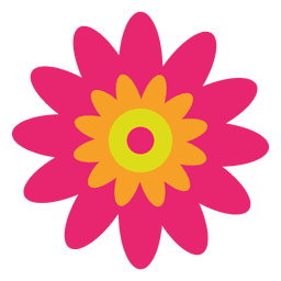 Magenta abstract flower PNG Design